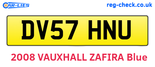 DV57HNU are the vehicle registration plates.