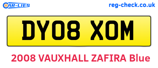 DY08XOM are the vehicle registration plates.