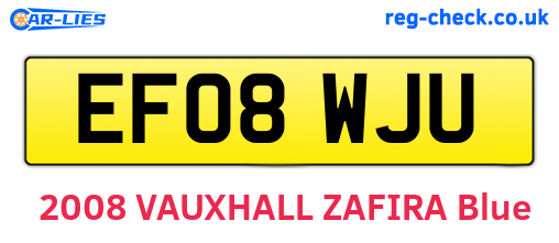 EF08WJU are the vehicle registration plates.