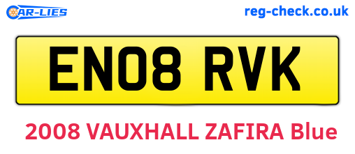 EN08RVK are the vehicle registration plates.
