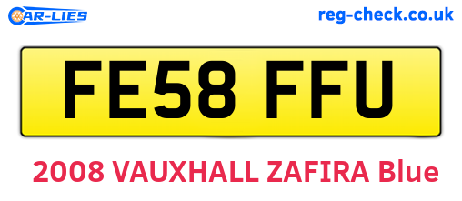 FE58FFU are the vehicle registration plates.