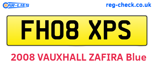 FH08XPS are the vehicle registration plates.