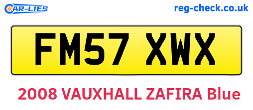 FM57XWX are the vehicle registration plates.