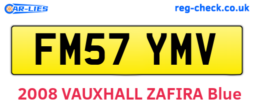 FM57YMV are the vehicle registration plates.