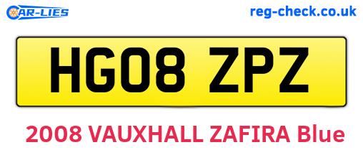 HG08ZPZ are the vehicle registration plates.