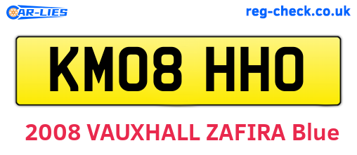 KM08HHO are the vehicle registration plates.