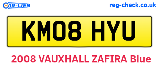KM08HYU are the vehicle registration plates.