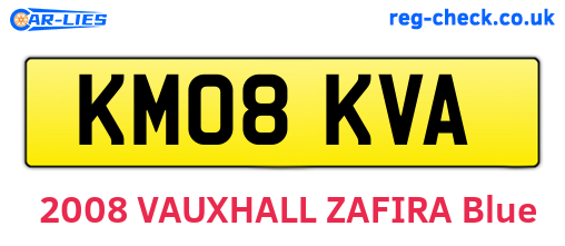 KM08KVA are the vehicle registration plates.