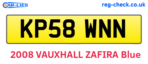 KP58WNN are the vehicle registration plates.