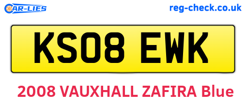 KS08EWK are the vehicle registration plates.