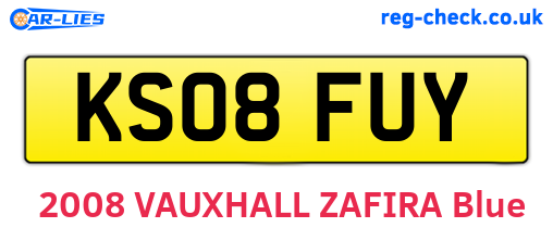 KS08FUY are the vehicle registration plates.