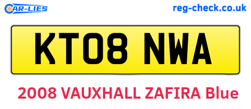 KT08NWA are the vehicle registration plates.