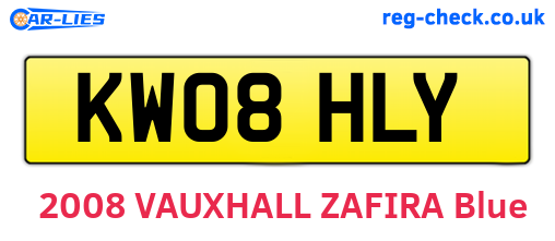 KW08HLY are the vehicle registration plates.