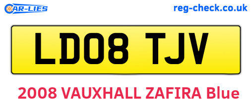 LD08TJV are the vehicle registration plates.