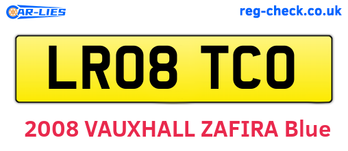 LR08TCO are the vehicle registration plates.