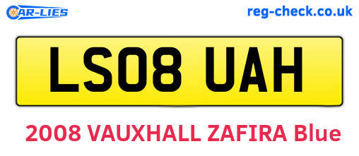 LS08UAH are the vehicle registration plates.