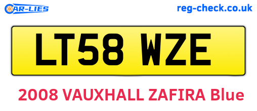 LT58WZE are the vehicle registration plates.