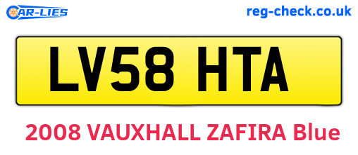 LV58HTA are the vehicle registration plates.