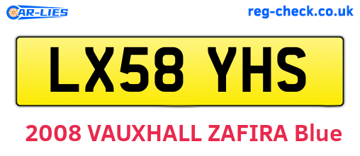 LX58YHS are the vehicle registration plates.