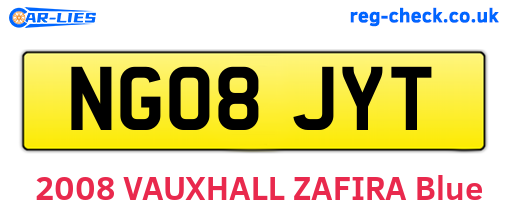NG08JYT are the vehicle registration plates.