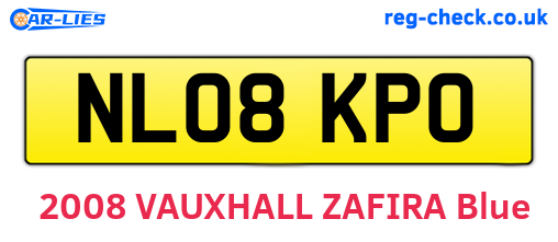 NL08KPO are the vehicle registration plates.