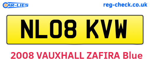 NL08KVW are the vehicle registration plates.