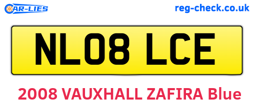 NL08LCE are the vehicle registration plates.