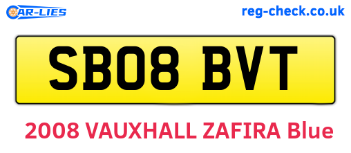 SB08BVT are the vehicle registration plates.