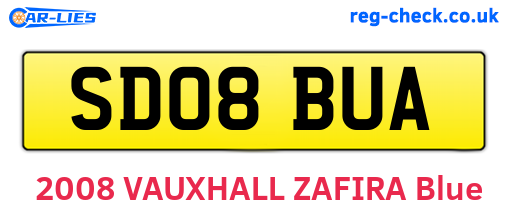 SD08BUA are the vehicle registration plates.