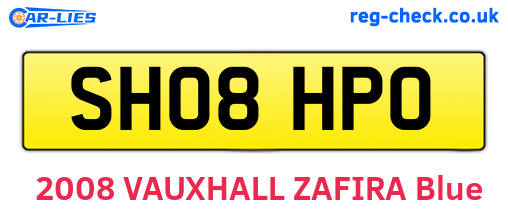 SH08HPO are the vehicle registration plates.