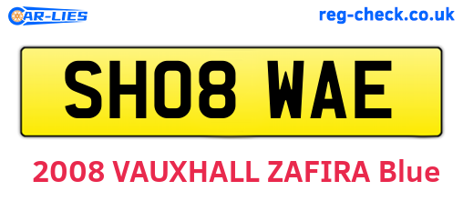 SH08WAE are the vehicle registration plates.