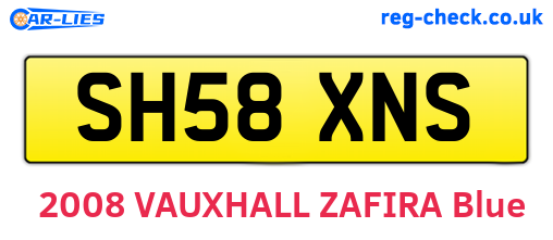 SH58XNS are the vehicle registration plates.
