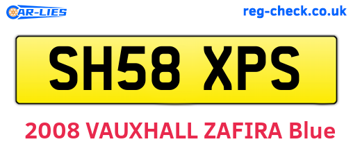 SH58XPS are the vehicle registration plates.