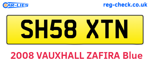 SH58XTN are the vehicle registration plates.
