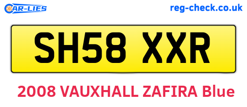 SH58XXR are the vehicle registration plates.