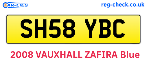 SH58YBC are the vehicle registration plates.