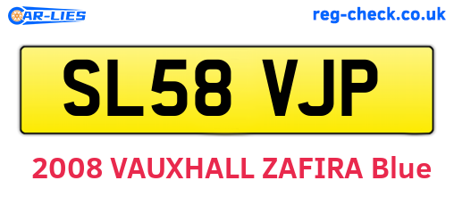 SL58VJP are the vehicle registration plates.
