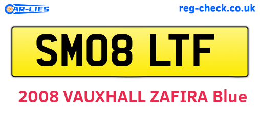 SM08LTF are the vehicle registration plates.
