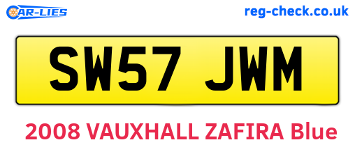 SW57JWM are the vehicle registration plates.
