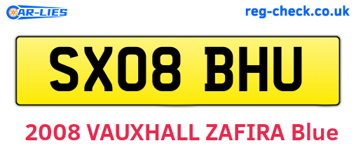 SX08BHU are the vehicle registration plates.