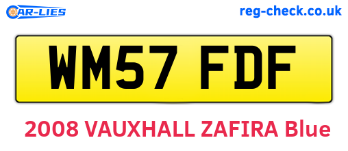 WM57FDF are the vehicle registration plates.