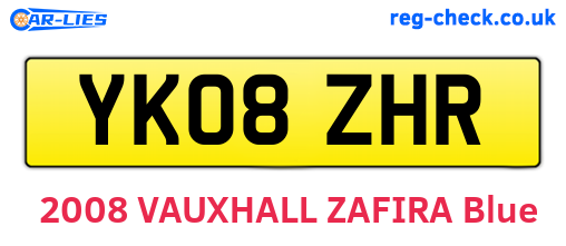 YK08ZHR are the vehicle registration plates.