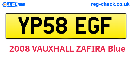 YP58EGF are the vehicle registration plates.