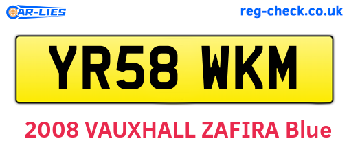 YR58WKM are the vehicle registration plates.
