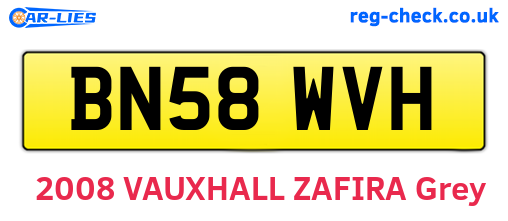 BN58WVH are the vehicle registration plates.