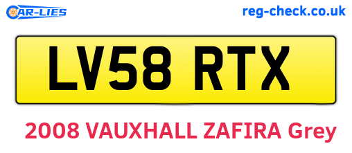 LV58RTX are the vehicle registration plates.