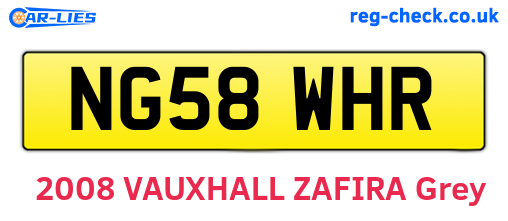 NG58WHR are the vehicle registration plates.