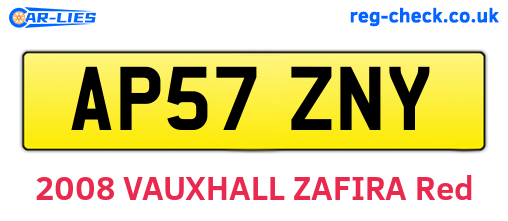 AP57ZNY are the vehicle registration plates.