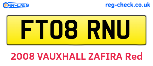 FT08RNU are the vehicle registration plates.