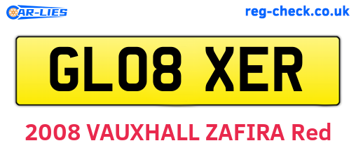 GL08XER are the vehicle registration plates.
